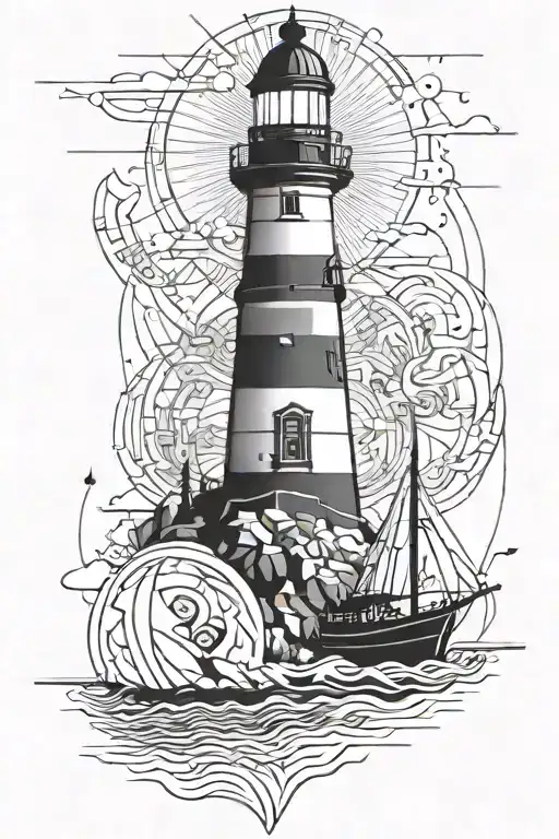 Lighthouse Guiding Ships