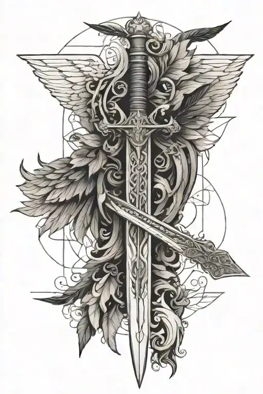 Wings With Sword Under
