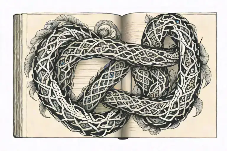 Book With Hand Holding Rainbow Boa Constrictor Wrapped