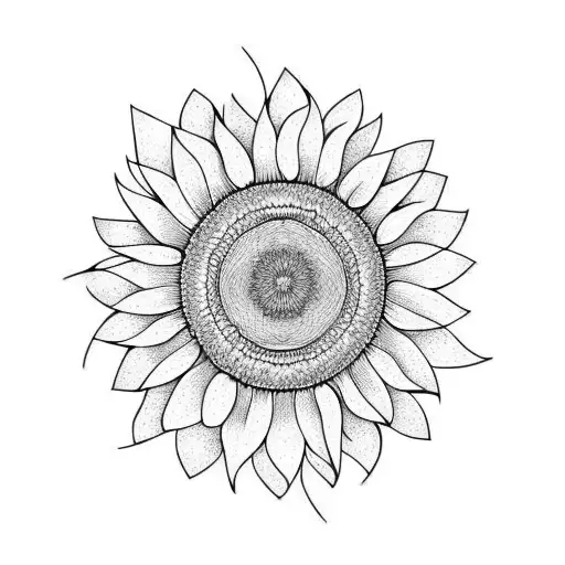 Sunflower Petals One-line