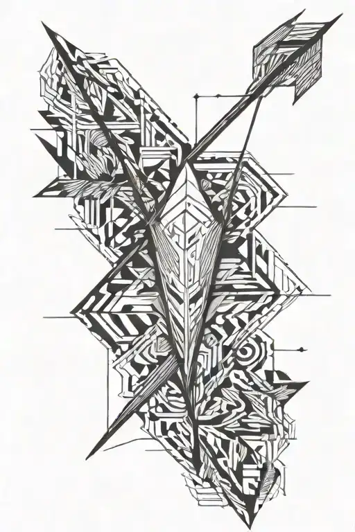 Arrow With Concept Inside Representing