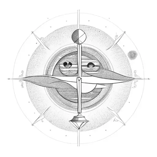 A Libra Scale With The Sun In The Background