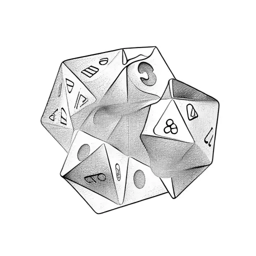 A Stack Of Dice With Statistical Symbols And Equations