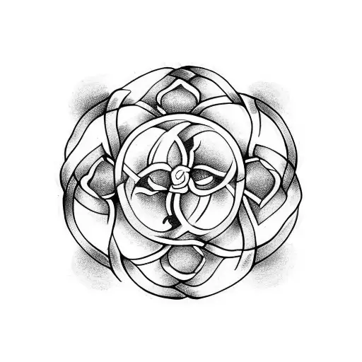 Celtic Dara Knot And Poppy Flower