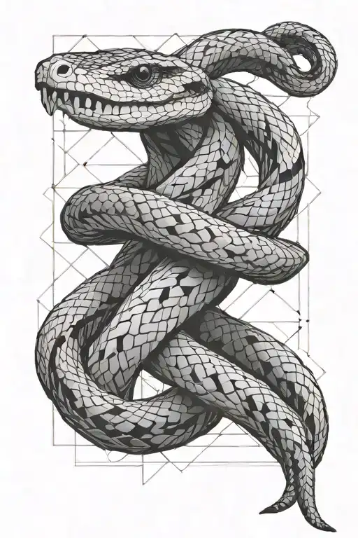 Apple Snake Wrapped Hand