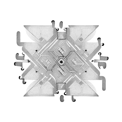 An Abstract Puzzle Piece Composed Of Computer Circuitry