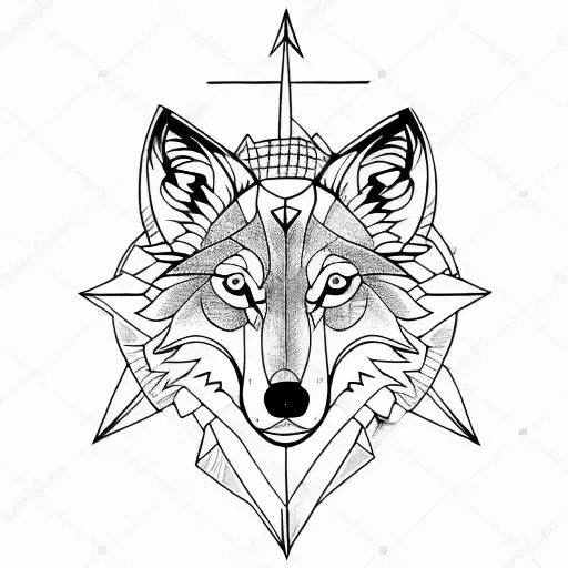 Wolf With Compass