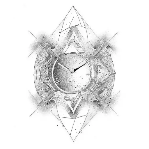 Broken Hourglass Where Sand Falls Out