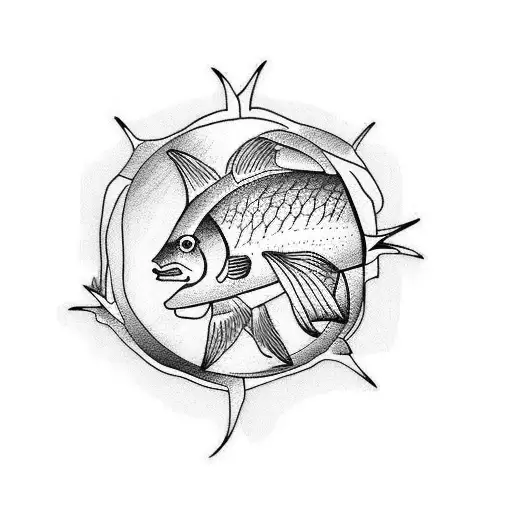 Fish Tattoo That Is A Small Line