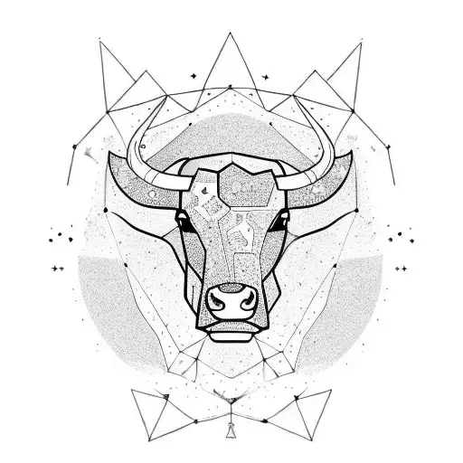 Constellations Of Stars Forming A Bull