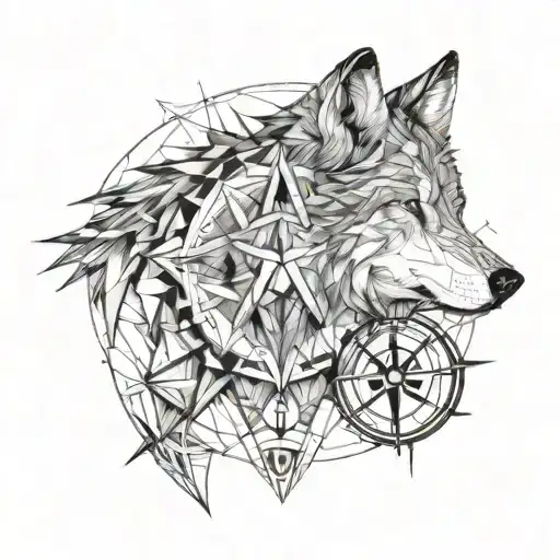 Wolf And Compass
