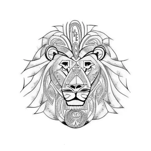 Lion In Maori Style