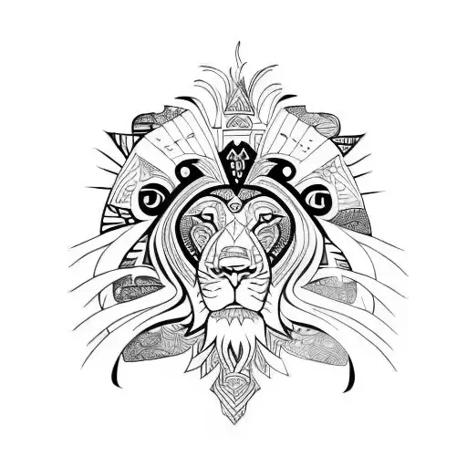 Lion In Maori Style