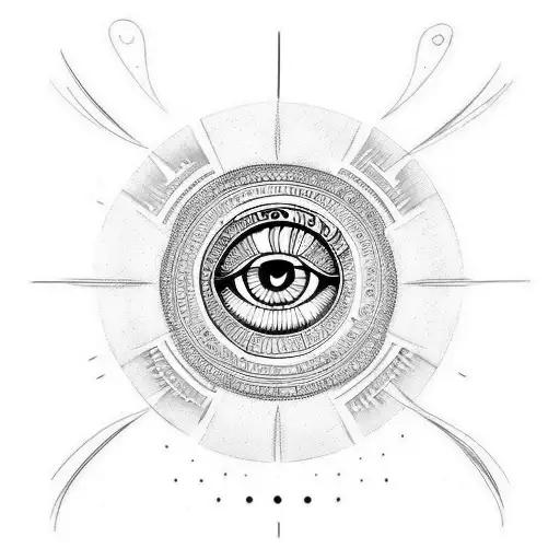 Unalome Moon Evil Eye Gemini