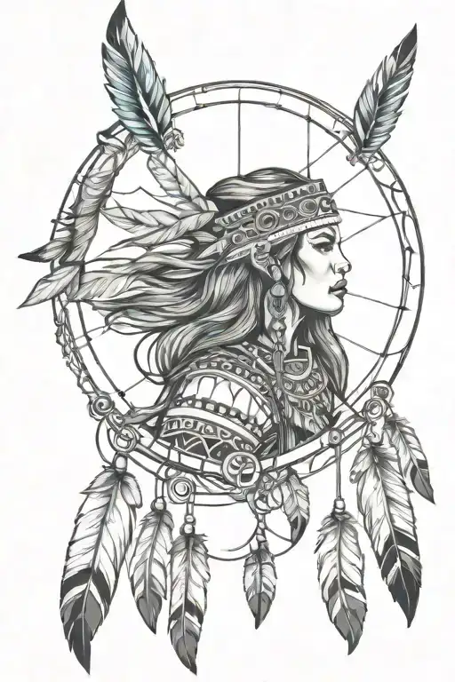 Dream Catcher Native Warrior Princess