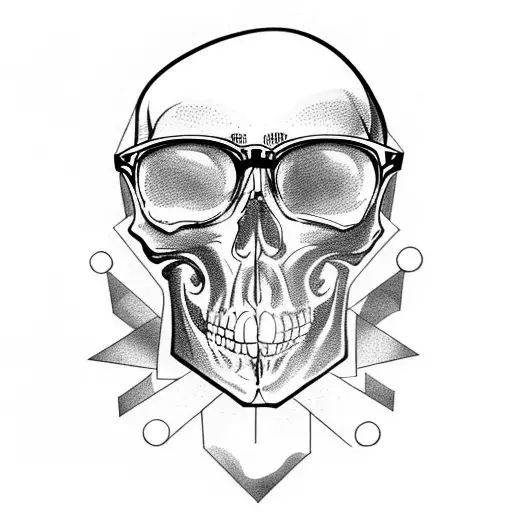 Skull With Glasses