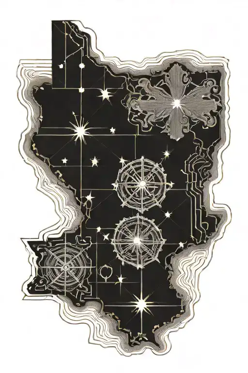 Ohio And Texas Topography Lines Adding Depth