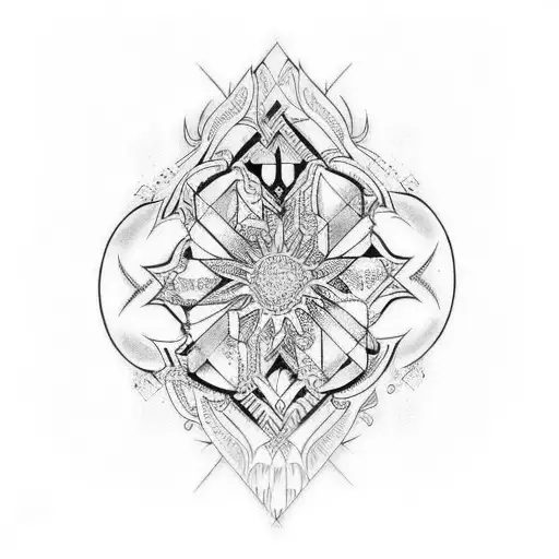 Gothic Wrap Around Thigh Design