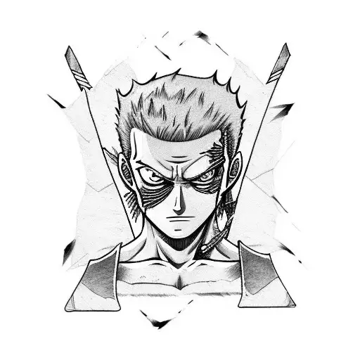 Zoro Three Swords Combined With Shank's Scars