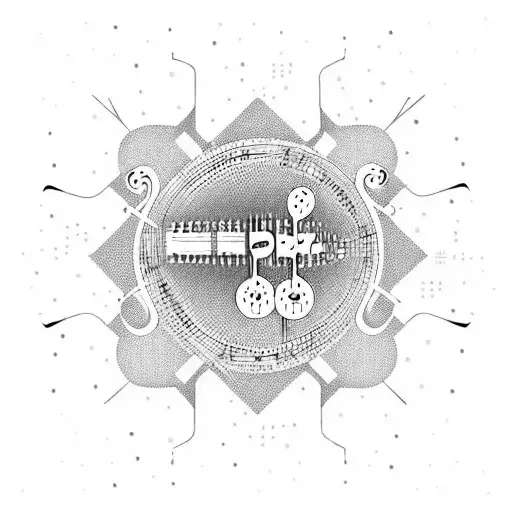 Circuit Board With Music Notes