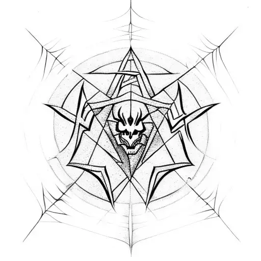 Spiderwebbing Monster Marking Satanic Circle Symbol Curse