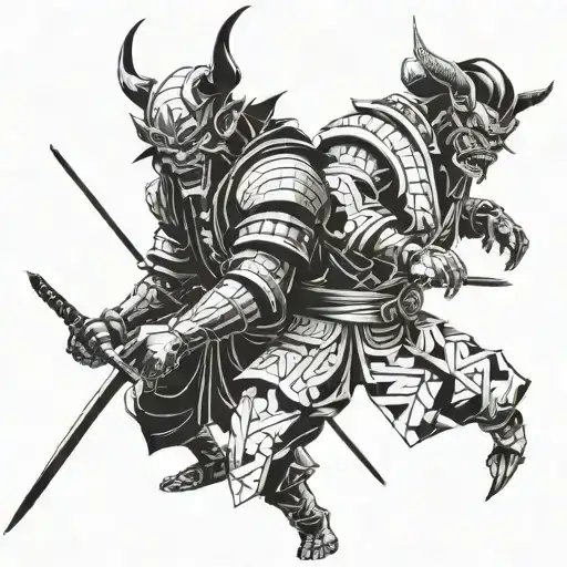 Samurai Vs Demon Oni