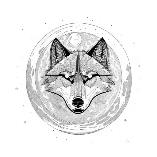 Black Wolf Hauling To The Moon