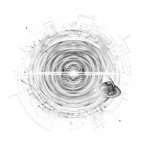 A Cosmic Symphony Of Music Notes Orbiting A Planet