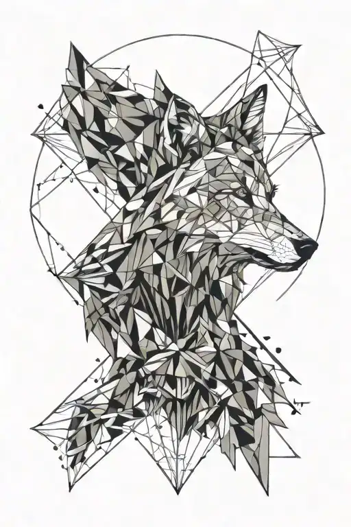 Wolf Geometric Design Inspired