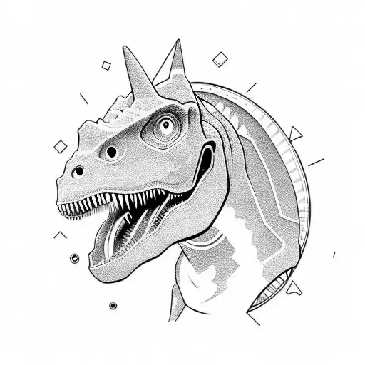 Dinosaur Cute Cyberpunk
