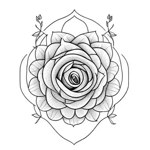 A Sunflower With Roses