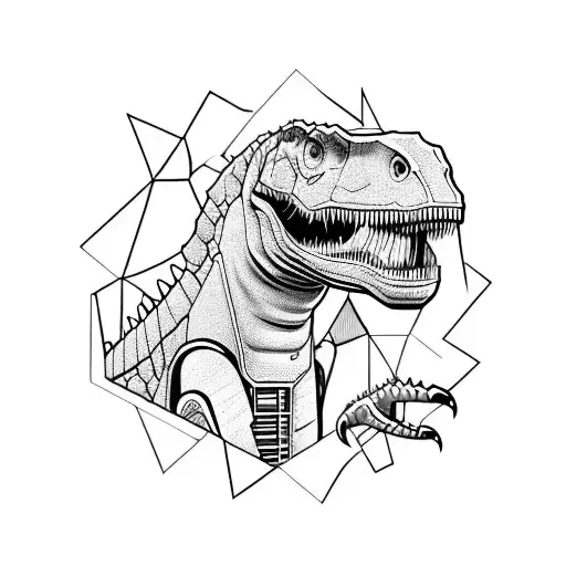 Dinosaur Cute Cyberpunk