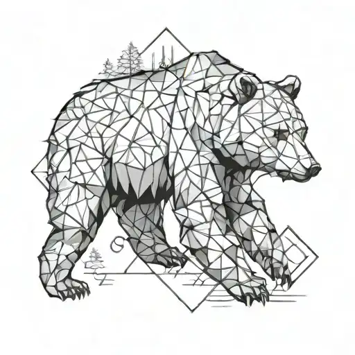 Forrest Tattoo Of Bear
