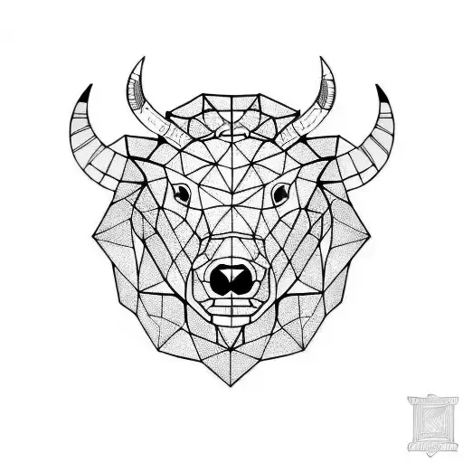 Side By Side Face Of Bull And Bear