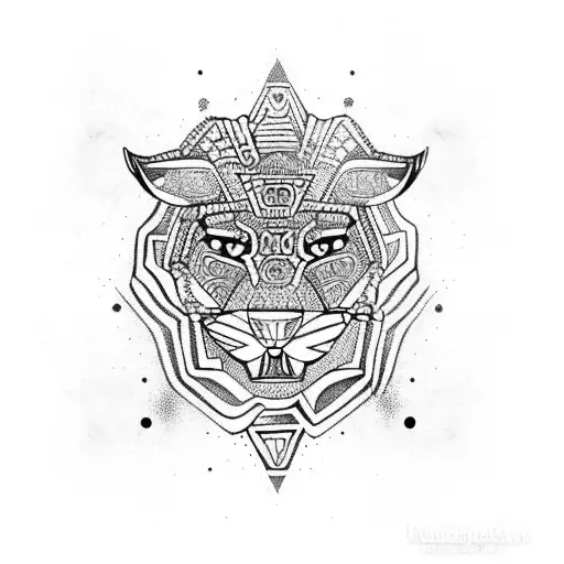 Aztec Jaguar With Mandala