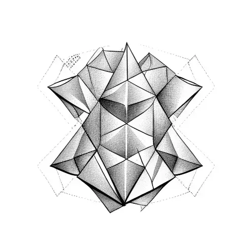 Geomatric Three Directional Arrow In 45 Degree Angle