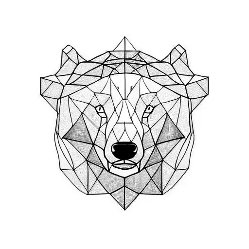 Half Face Of Bear And Half Face Of Bull