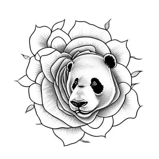 Roses And Panda
