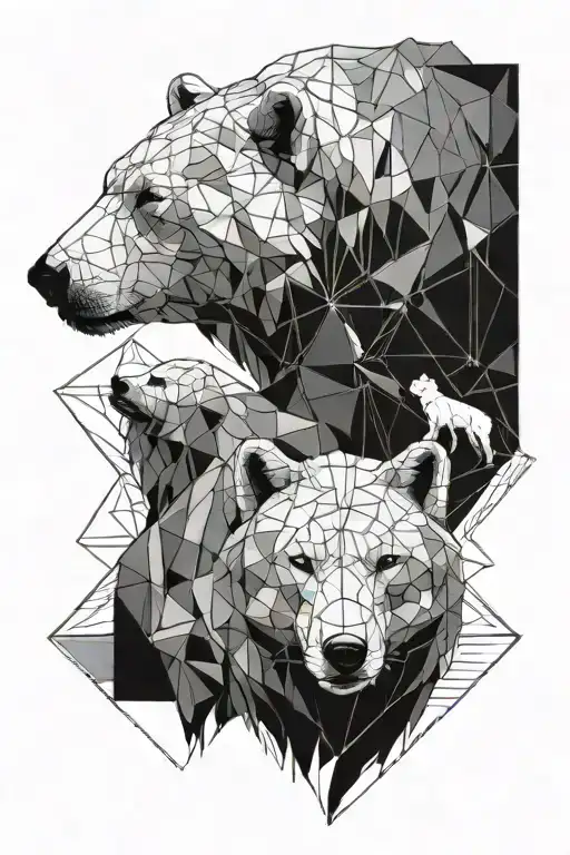 Polar Bear And A Wolf