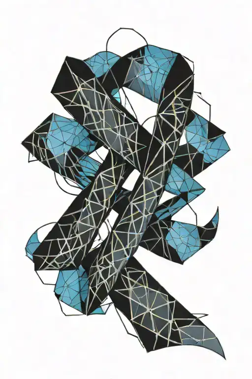 Blue Ribbon Cancer Awareness Ribbon