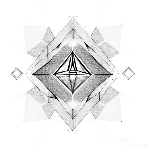 Vapor Wave Around A Blacked Out Diamond