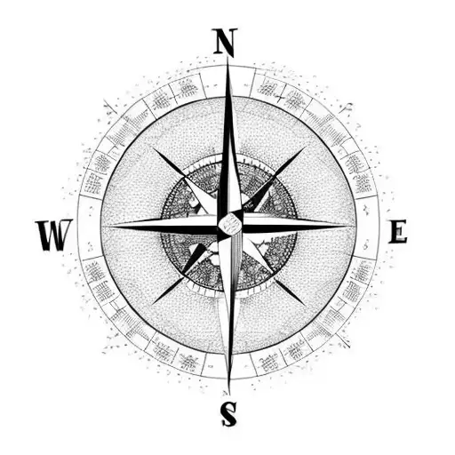 Compass With Countries Around It