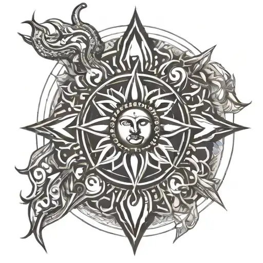 Sun And Shiva Trishul