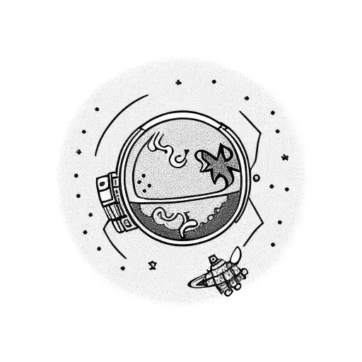 Astronaut With A Flower Like Planet