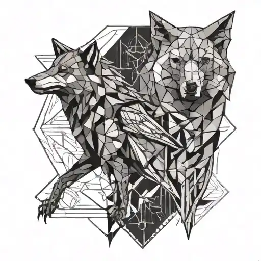 Wolf And A Raven