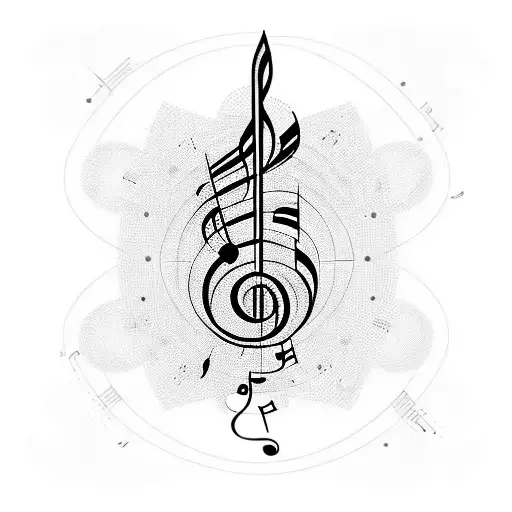 Music Note Made Of Web
