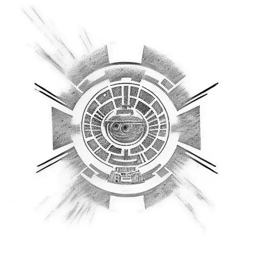Jedi Logo Black And White Mixed With The Millenium Falcon
