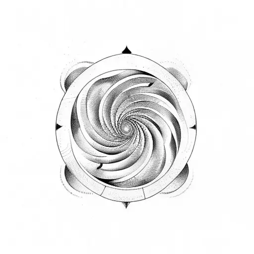 Fibonacci Spiral Into Sickle Moon