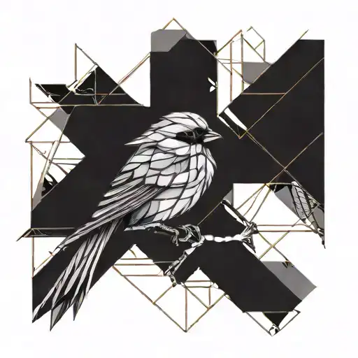 Sparrow With Hope Symbol