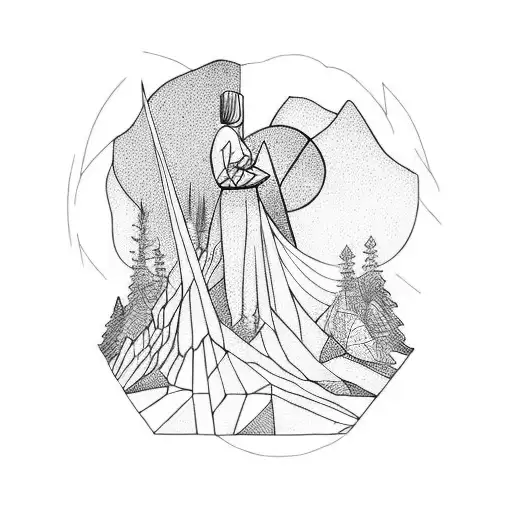 Strong Mother Carrying A Mountain